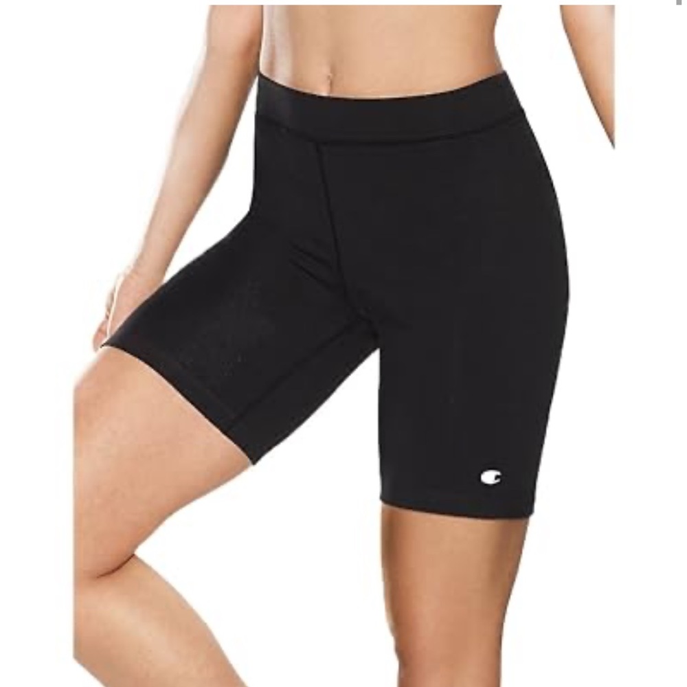 Champion Black Bike Shorts High-Waisted Athletic